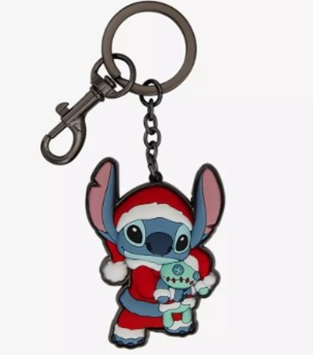 Loungefly Disney Lilo & Stitch Scrump Santa Stitch Key Chain | NEW